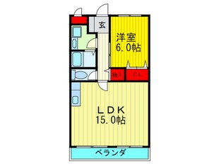 ビューテラス畷Ｂの物件間取画像